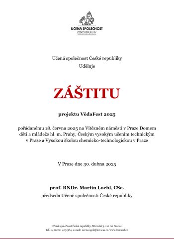 Záštita - Učená společnost České republiky